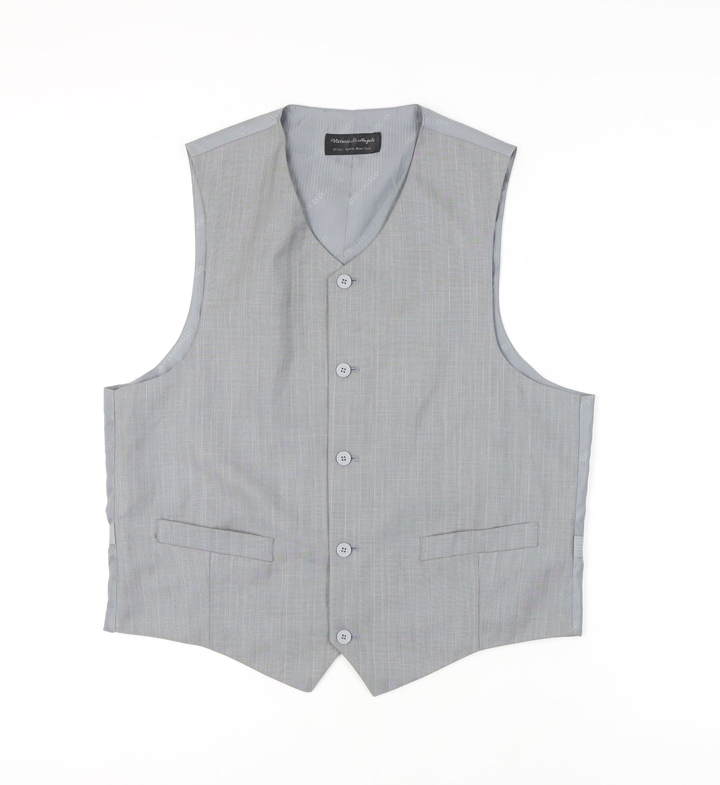 Vittorio St Angelo Men's Grey Suit Waistcoat 42L