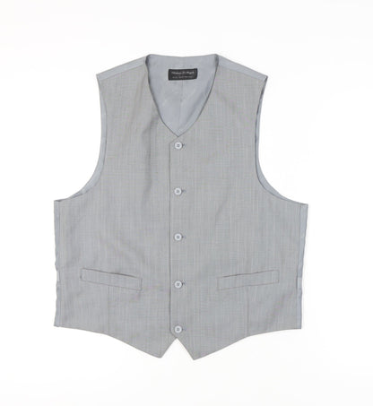 Vittorio St Angelo Men's Grey Suit Waistcoat 42L
