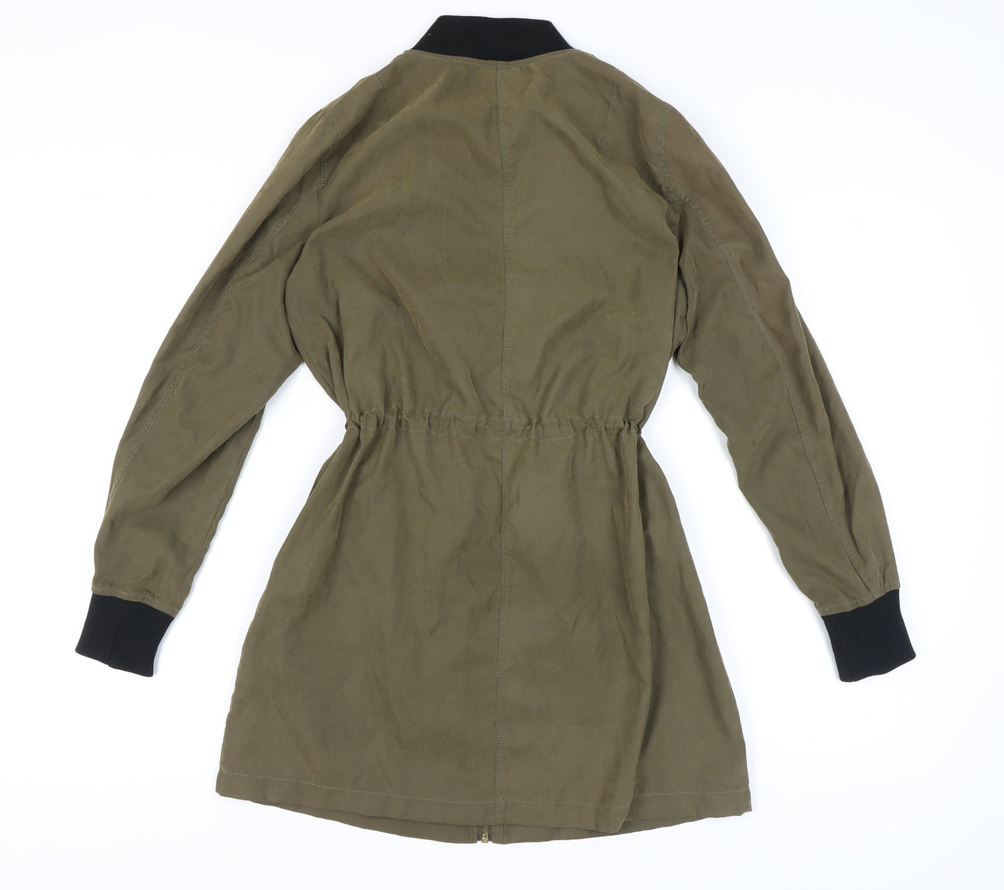 Womens UK Size 12 H&M Green Bomber Jacket