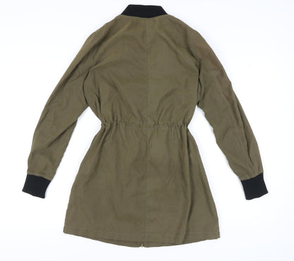 Womens UK Size 12 H&M Green Bomber Jacket