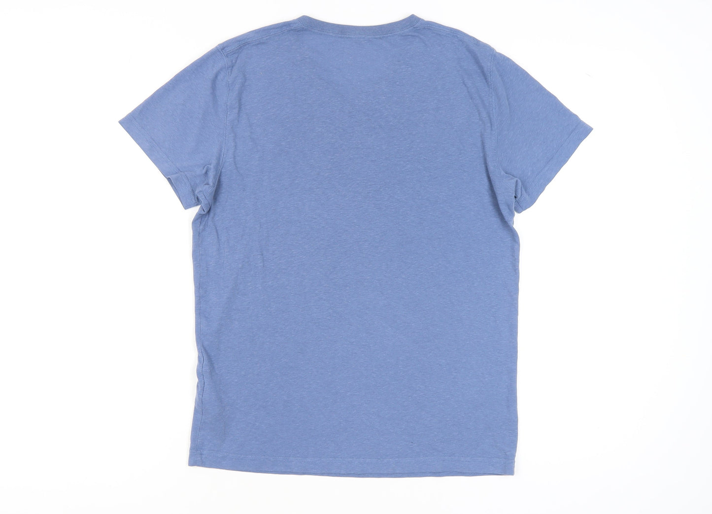 Abercrombie & Fitch Men's Blue V-Neck T-Shirt S