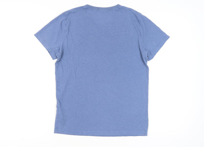 Abercrombie & Fitch Men's Blue V-Neck T-Shirt S