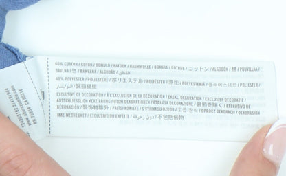 Abercrombie & Fitch Men's Blue V-Neck T-Shirt S