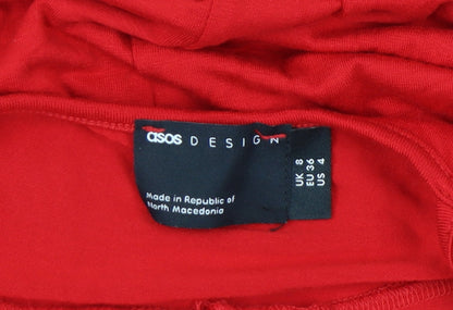 ASOS DESIGN Women's Red Strappy Dress Size 8