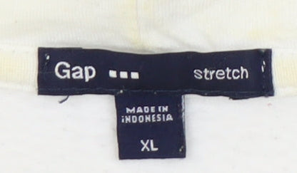 Gap Unisex White Full Zip Hoodie XL - Casual Style