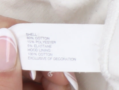 Gap Unisex White Full Zip Hoodie XL - Casual Style