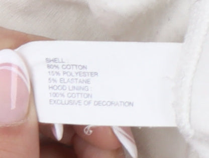 Gap Unisex White Full Zip Hoodie XL - Casual Style