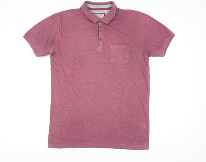 Brave Soul Men's Red Polo Shirt XL Short Sleeve Solid