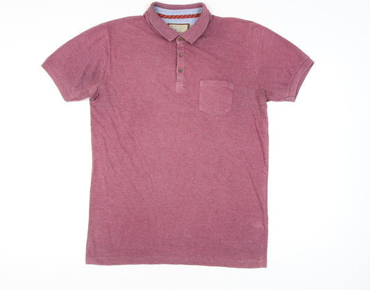 Brave Soul Men's Red Polo Shirt XL Short Sleeve Solid