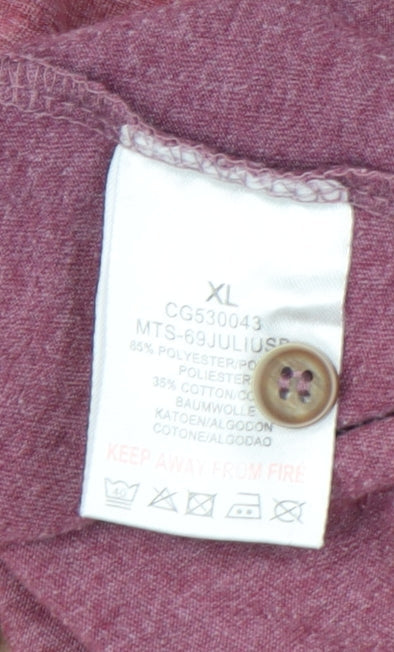 Brave Soul Men's Red Polo Shirt XL Short Sleeve Solid