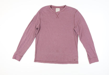 White Stuff Men's Purple Long Sleeve T-Shirt, Size L