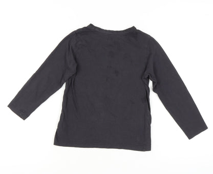Marks and Spencer Girls Black Teddy Pyjama Top 7-8 Years
