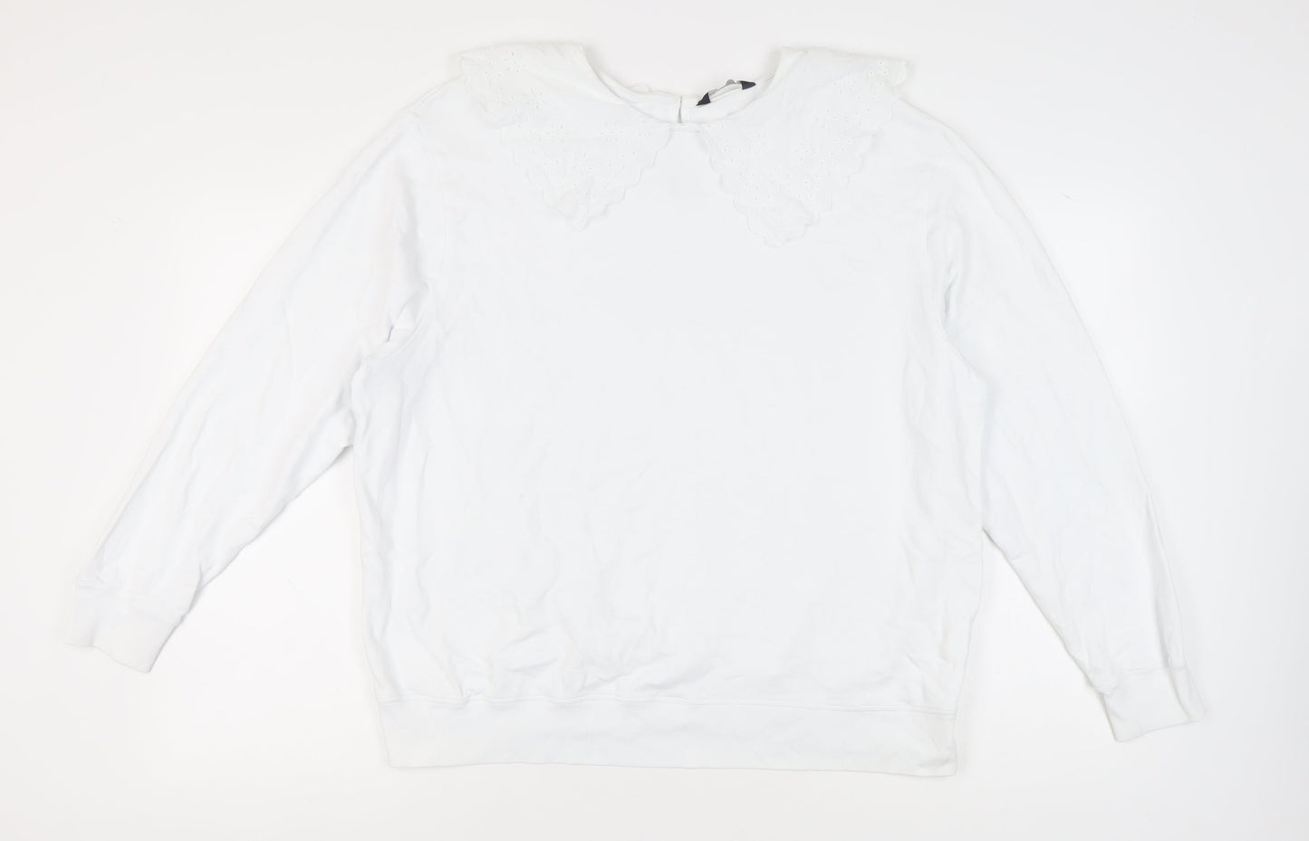 Womens UK Size 20 Marks and Spencer White Pullover Sweatshirt