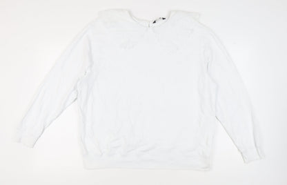 Womens UK Size 20 Marks and Spencer White Pullover Sweatshirt