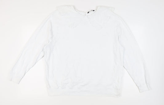 Womens UK Size 20 Marks and Spencer White Pullover Sweatshirt