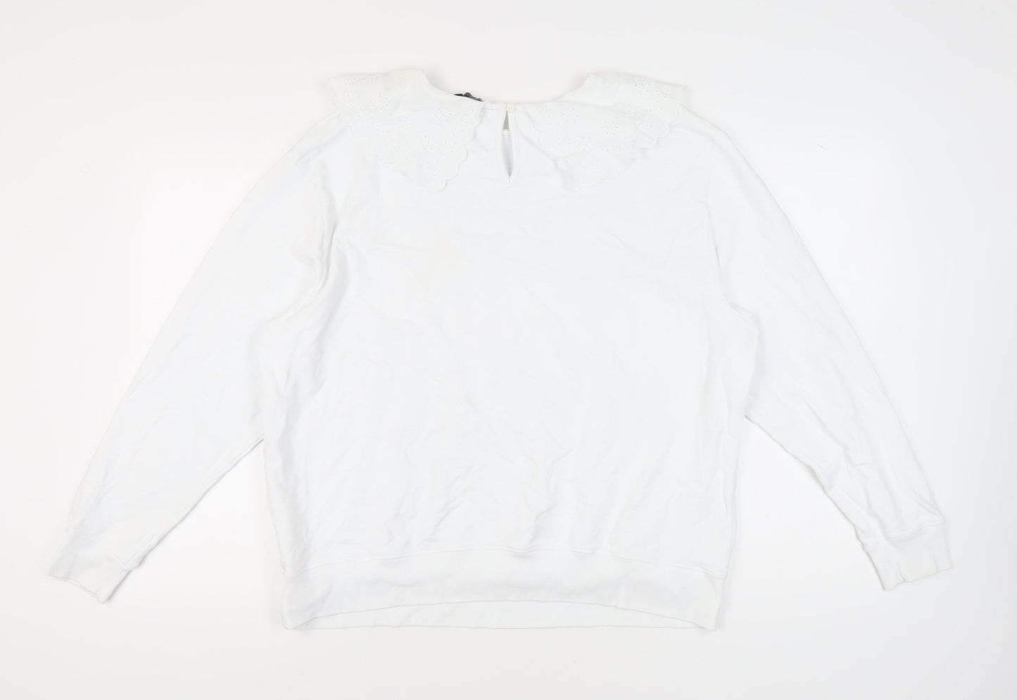 Womens UK Size 20 Marks and Spencer White Pullover Sweatshirt