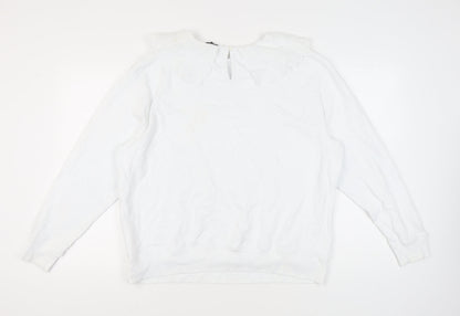 Womens UK Size 20 Marks and Spencer White Pullover Sweatshirt