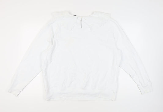 Womens UK Size 20 Marks and Spencer White Pullover Sweatshirt