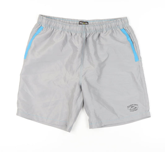 Atlas For Men Grey Shorts M - Elastic Waist, Summer