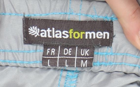 Atlas For Men Grey Shorts M - Elastic Waist, Summer