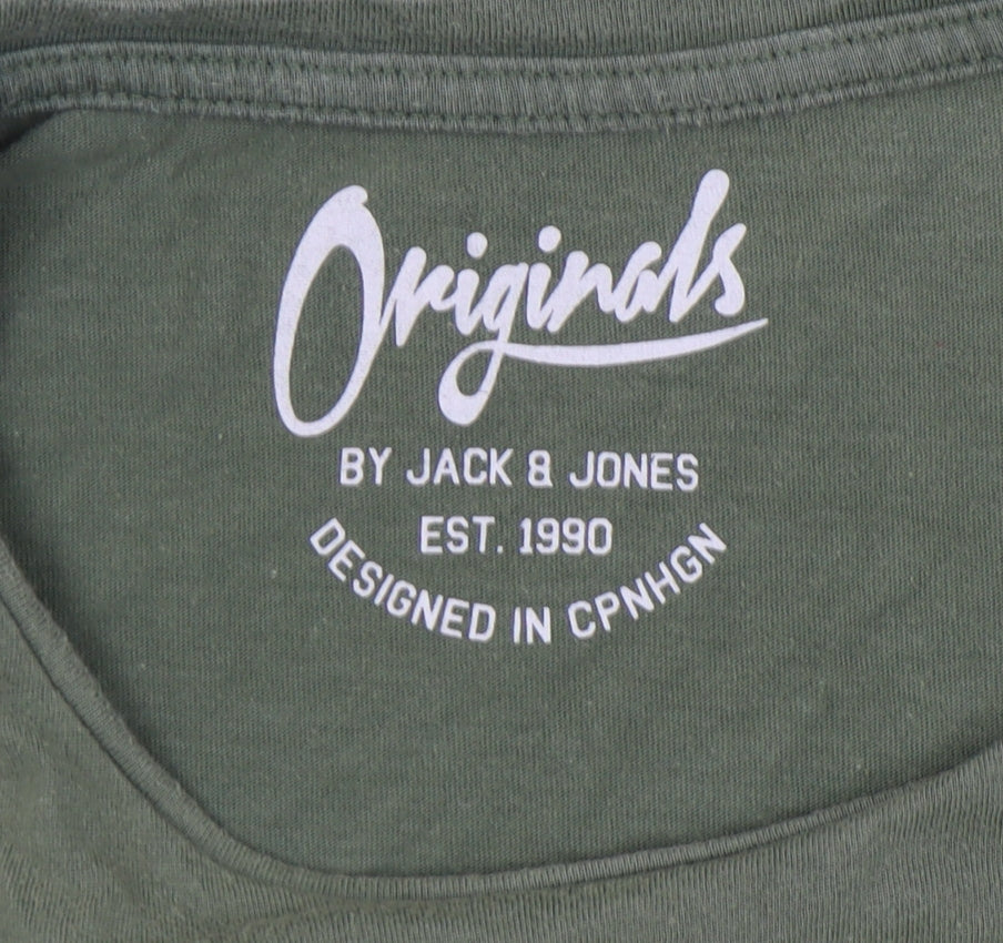 Mens UK Size M JACK & JONES Green  T-Shirt