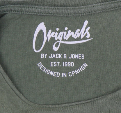 Mens UK Size M JACK & JONES Green  T-Shirt