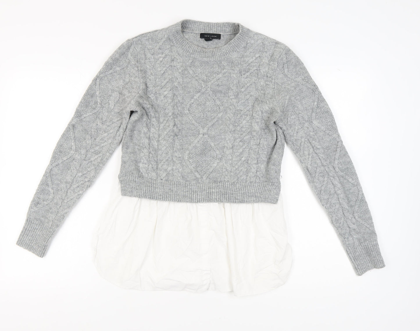 Womens UK Size 12 New Look Grey Pullover Jumper