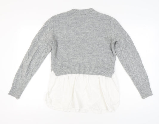 Womens UK Size 12 New Look Grey Pullover Jumper