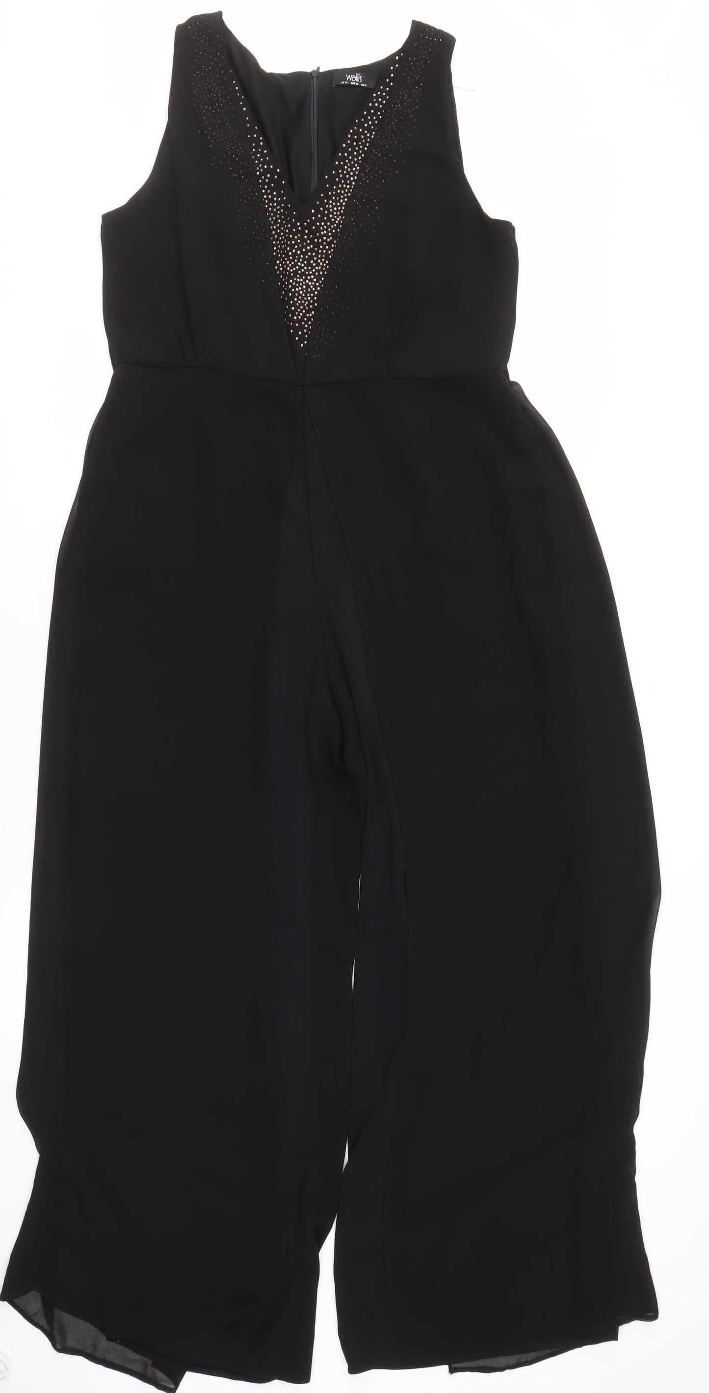 Wallis Women's Black Sleeveless Studded Jumpsuit