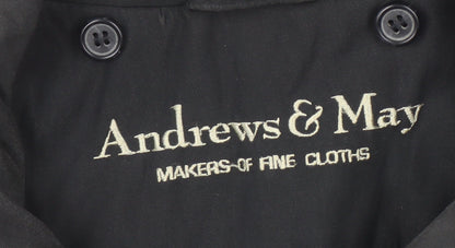 Andrews & May Men’s Black Coat Size 50 Overcoat