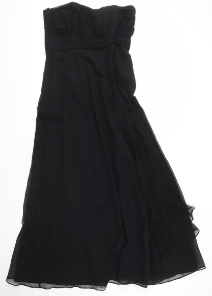 Coast Women's Black Silk Dress, Size 14, Sleeveless