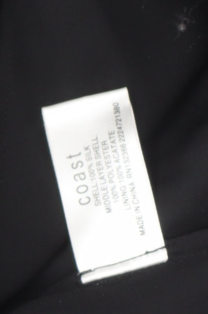 Coast Women's Black Silk Dress, Size 14, Sleeveless