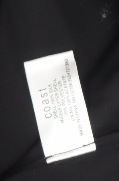 Coast Women's Black Silk Dress, Size 14, Sleeveless