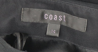 Coast Women's Black Silk Dress, Size 14, Sleeveless