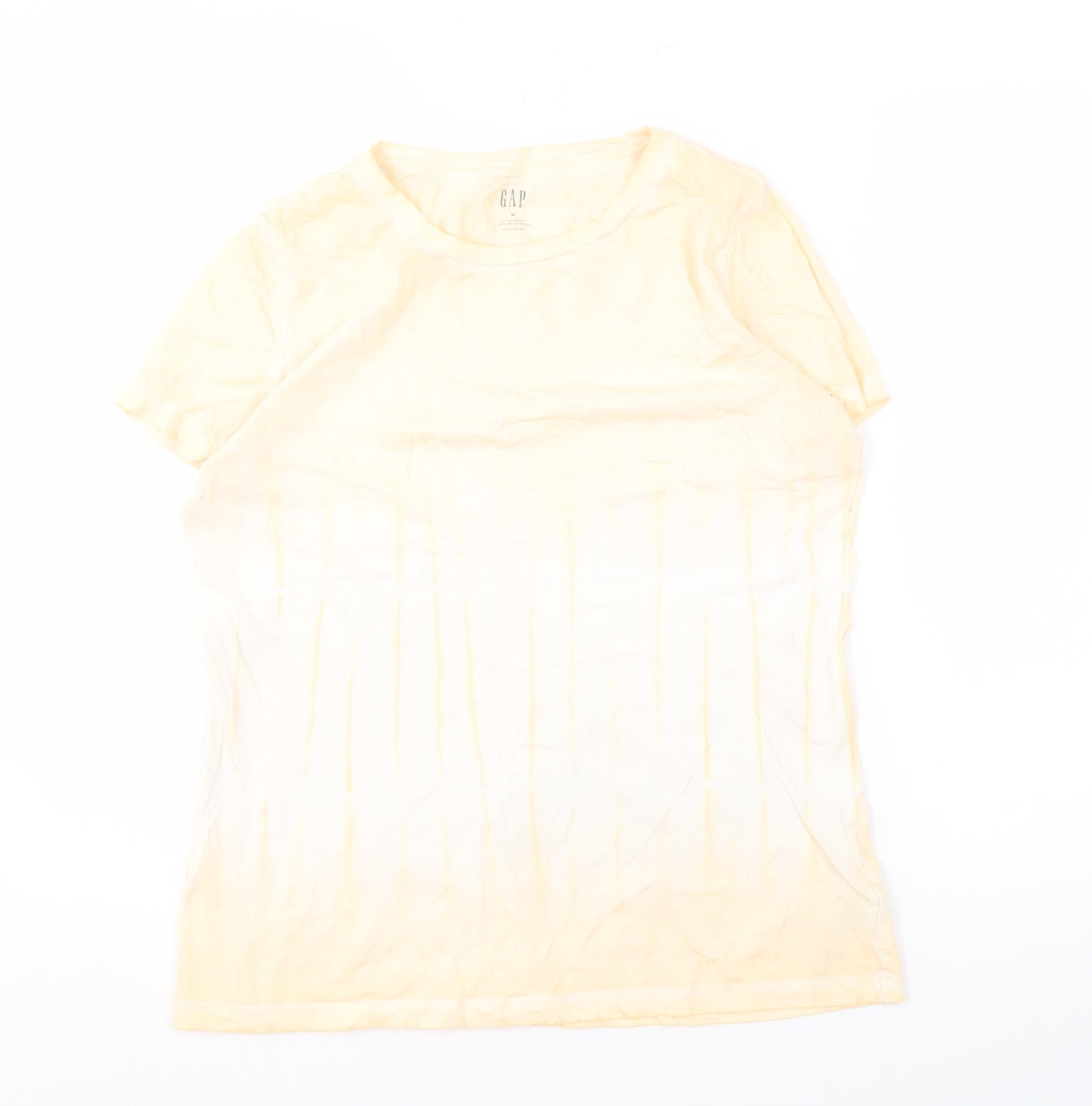 GAP Women's Beige T-Shirt Size M Basic Cotton Casual