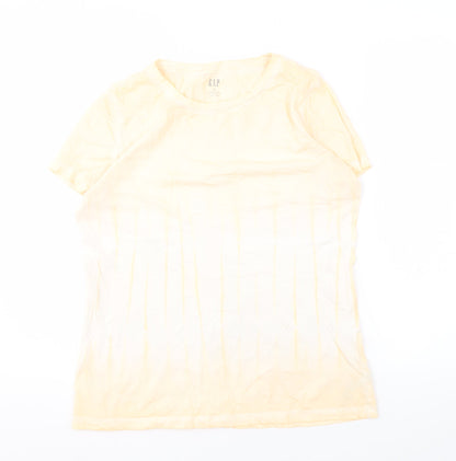 GAP Women's Beige T-Shirt Size M Basic Cotton Casual