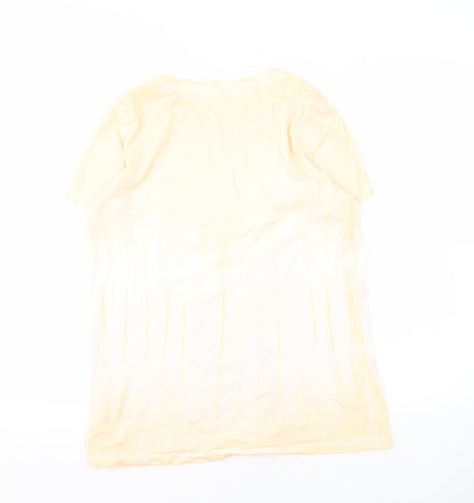 GAP Women's Beige T-Shirt Size M Basic Cotton Casual