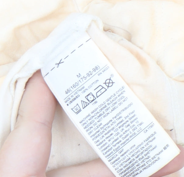 GAP Women's Beige T-Shirt Size M Basic Cotton Casual