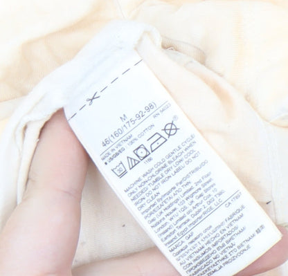 GAP Women's Beige T-Shirt Size M Basic Cotton Casual