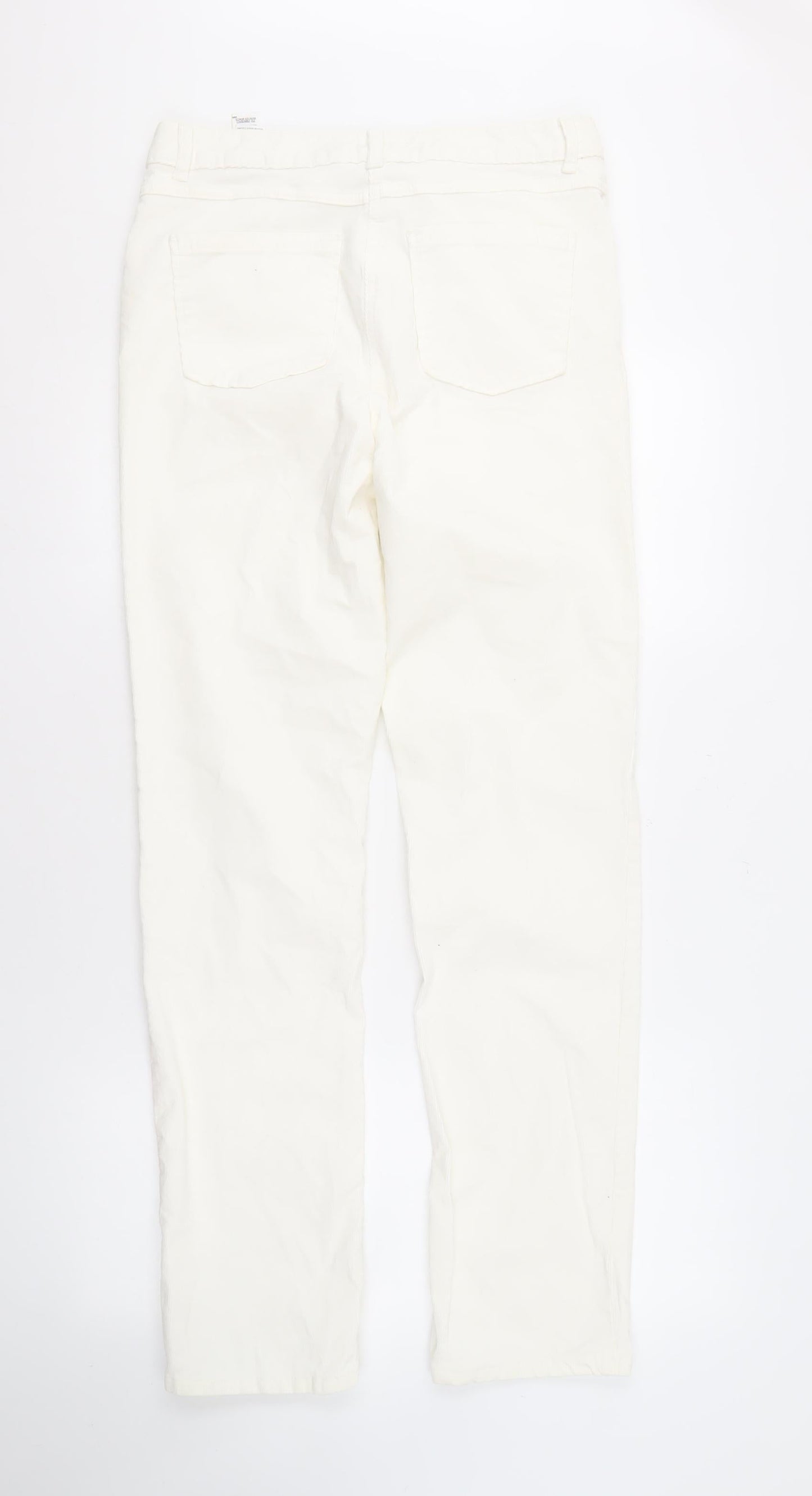 Womens UK Size 12 Marks and Spencer  Straight White Jeans