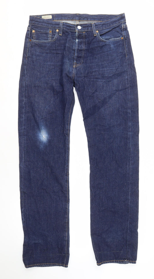Levi's Men's Blue Straight 501 Jeans, Size 32