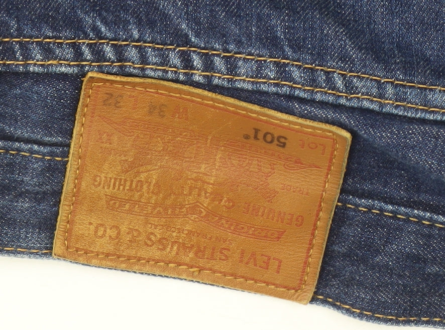 Levi's Men's Blue Straight 501 Jeans, Size 32