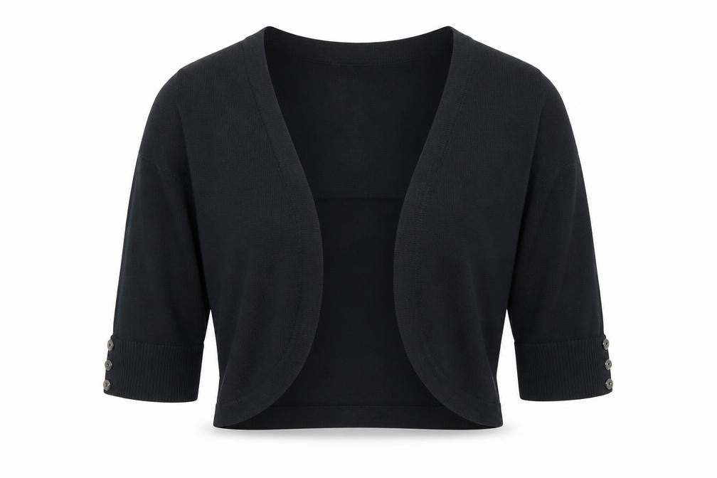 Womens UK Size XS M&Co Black Cardigan Jumper