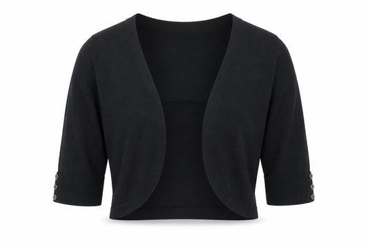 Womens UK Size XS M&Co Black Cardigan Jumper