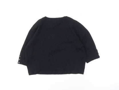 Womens UK Size XS M&Co Black Cardigan Jumper