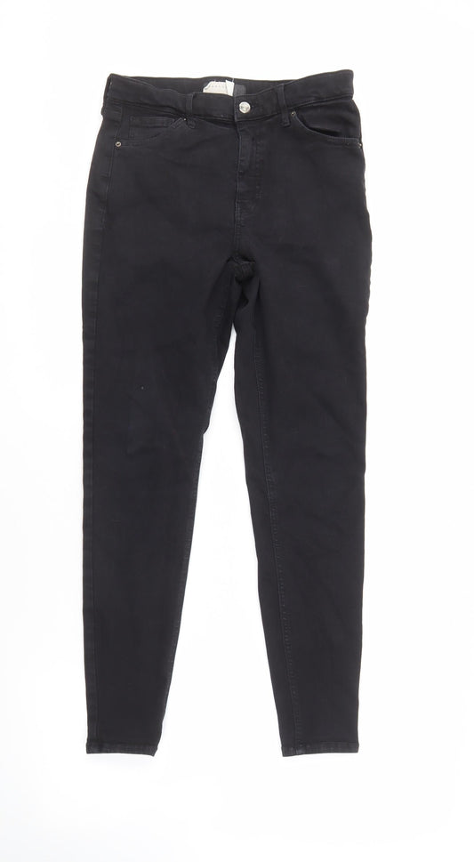 Unisex Adultss UK Size 30 Topshop Slim Fit Skinny Black Jeans