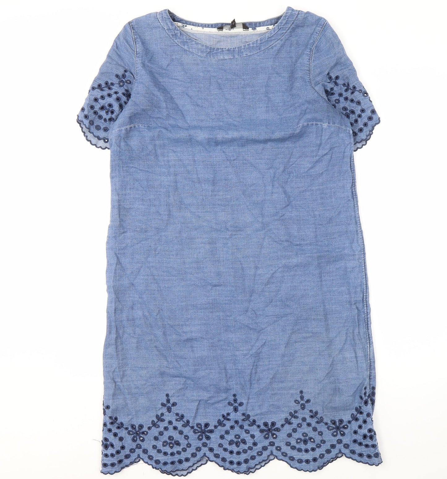Next Women's Blue Embroidered Dress Size 12