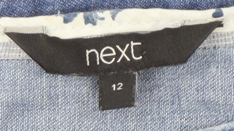 Next Women's Blue Embroidered Dress Size 12