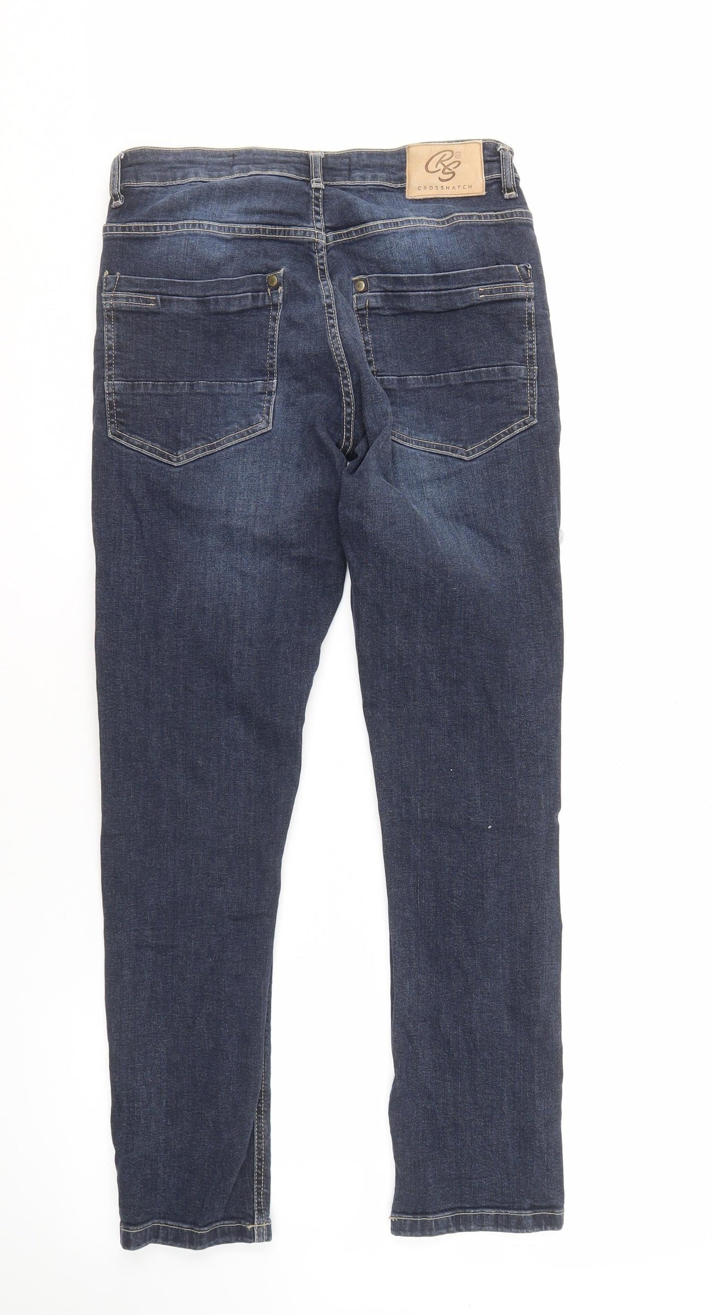 Cross Hatch Men's Blue Slim Fit Distressed Jeans 30W 30L