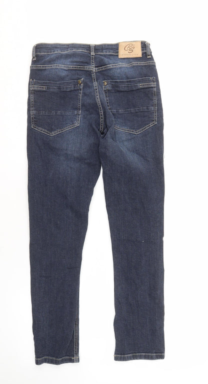 Cross Hatch Men's Blue Slim Fit Distressed Jeans 30W 30L
